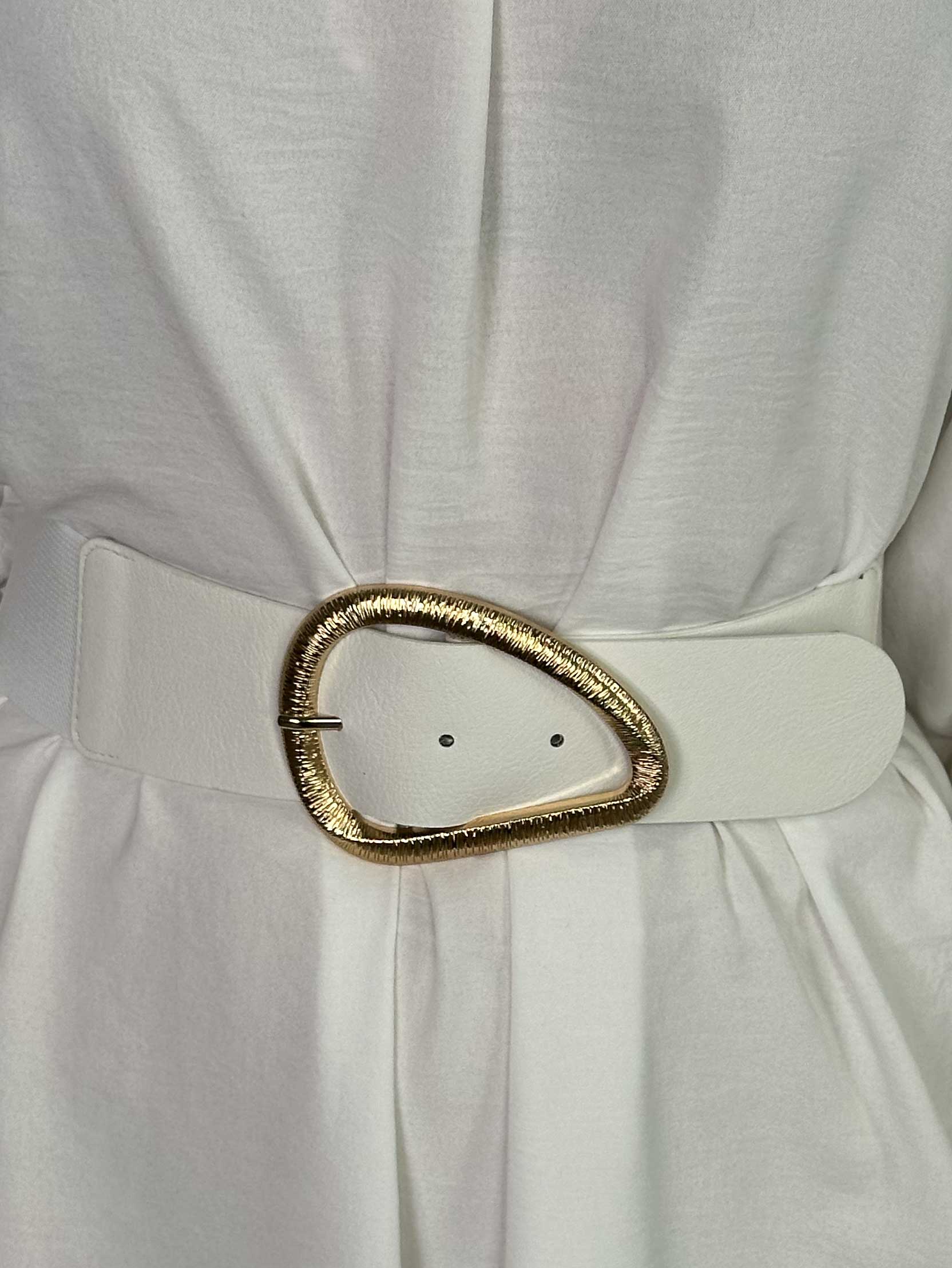 Isla - Midjebälte med elastisk linning och guldspänne